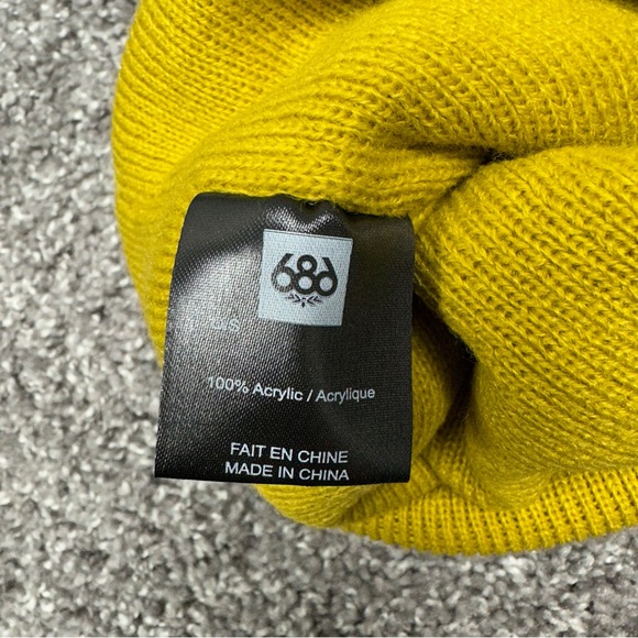 686 Big Stripes Beanie Unisex Outdoor Hat Citron One Size Fits All M1WBNE03 - Picture 5 of 6